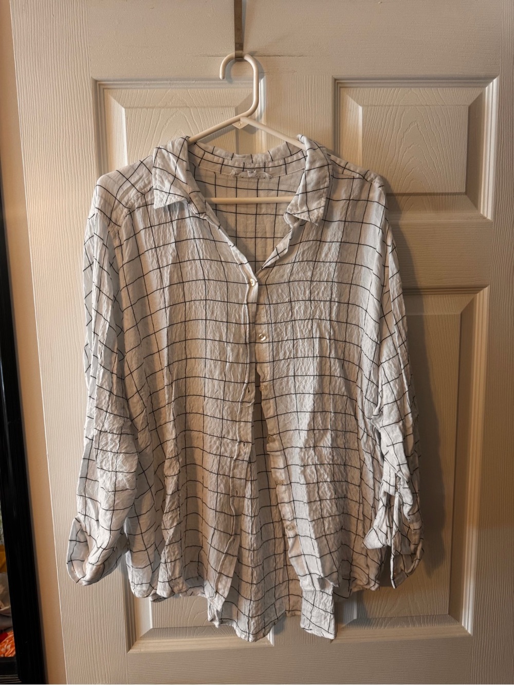 Lightweight White Button-Front Women's Top